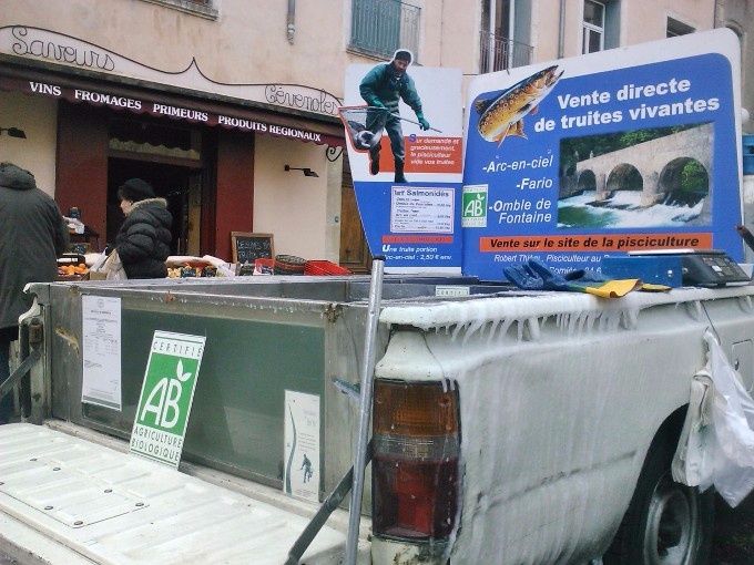 Un marché du Vigan en hiver, pas facile...